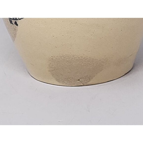 Vintage Two-Tone Brown & Cream Stoneware Jug With Handle Federal Law Stamp - Picture 8 of 11